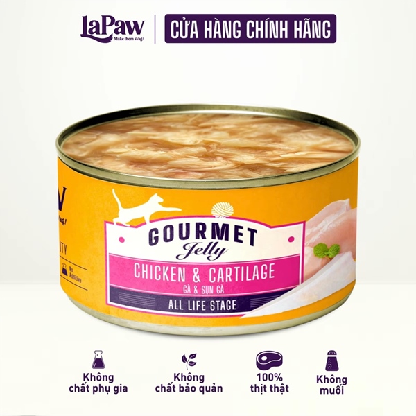 Pate cho mèo mọi lứa tuổi laPaw Gourmet dạng thạch 85g
