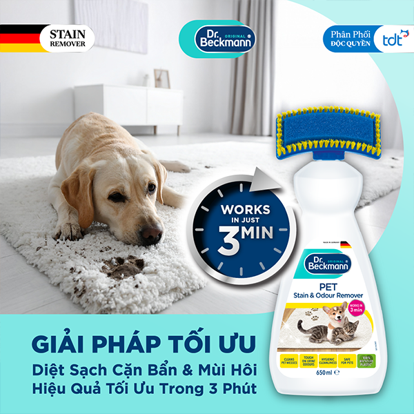 DUNG DỊCH TẨY VẾT BẨN VÀ KHỬ MÙI THÚ CƯNG DR. BECKMANN 650ml