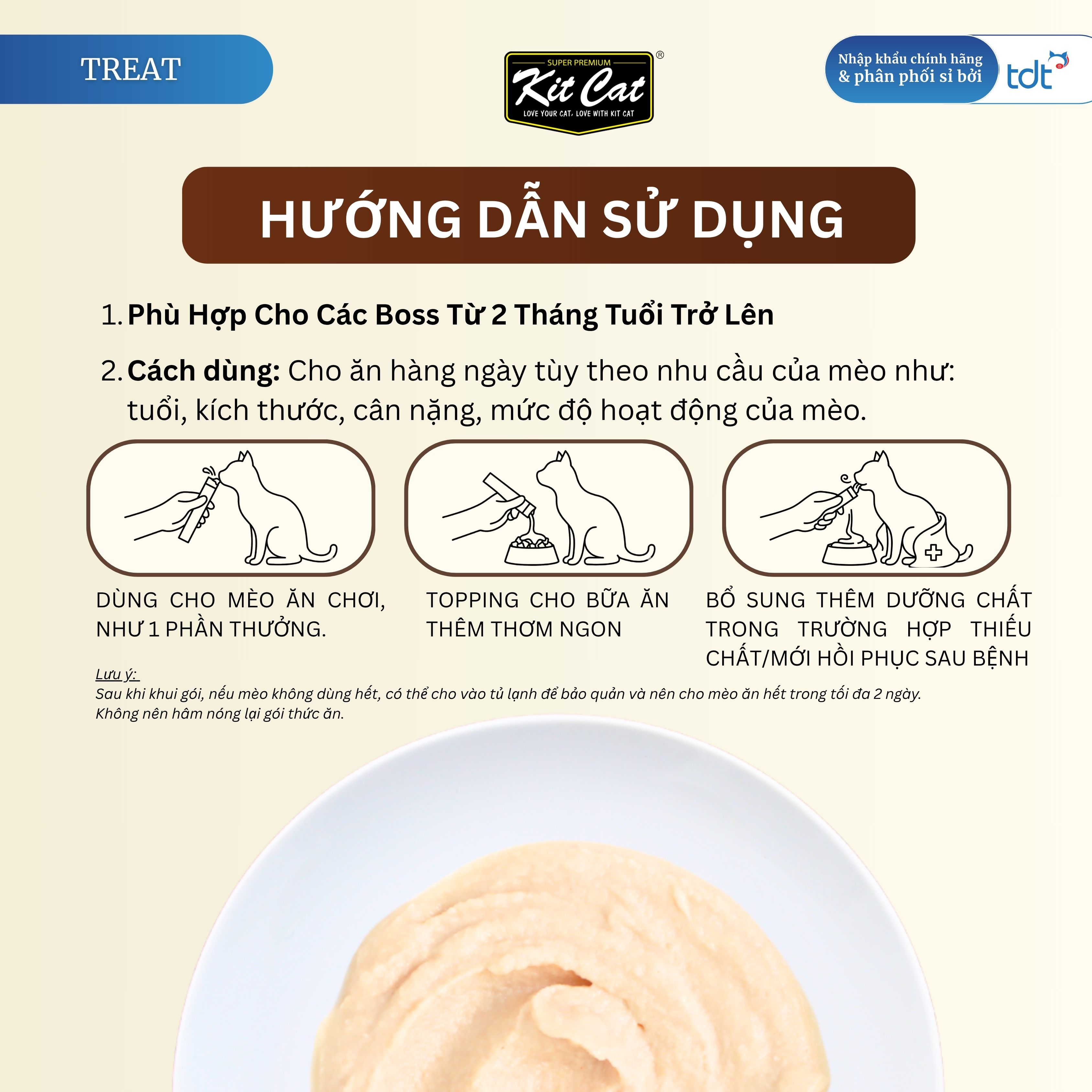 SỐT THƯỞNG KIT CAT PURR PUREE GÀ & NGỪA BÚI LÔNG 75G - VÀNG