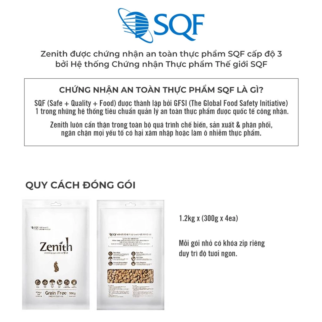Thức ăn hạt mềm cho mèo Zenith - Hairball 1,2kg