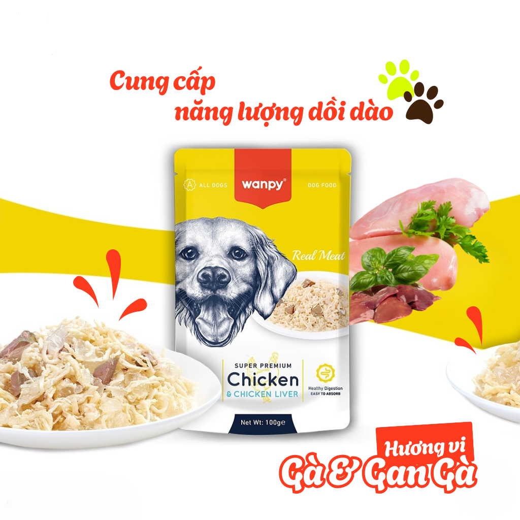 Pate dành cho chó Wanpy Premium 80g