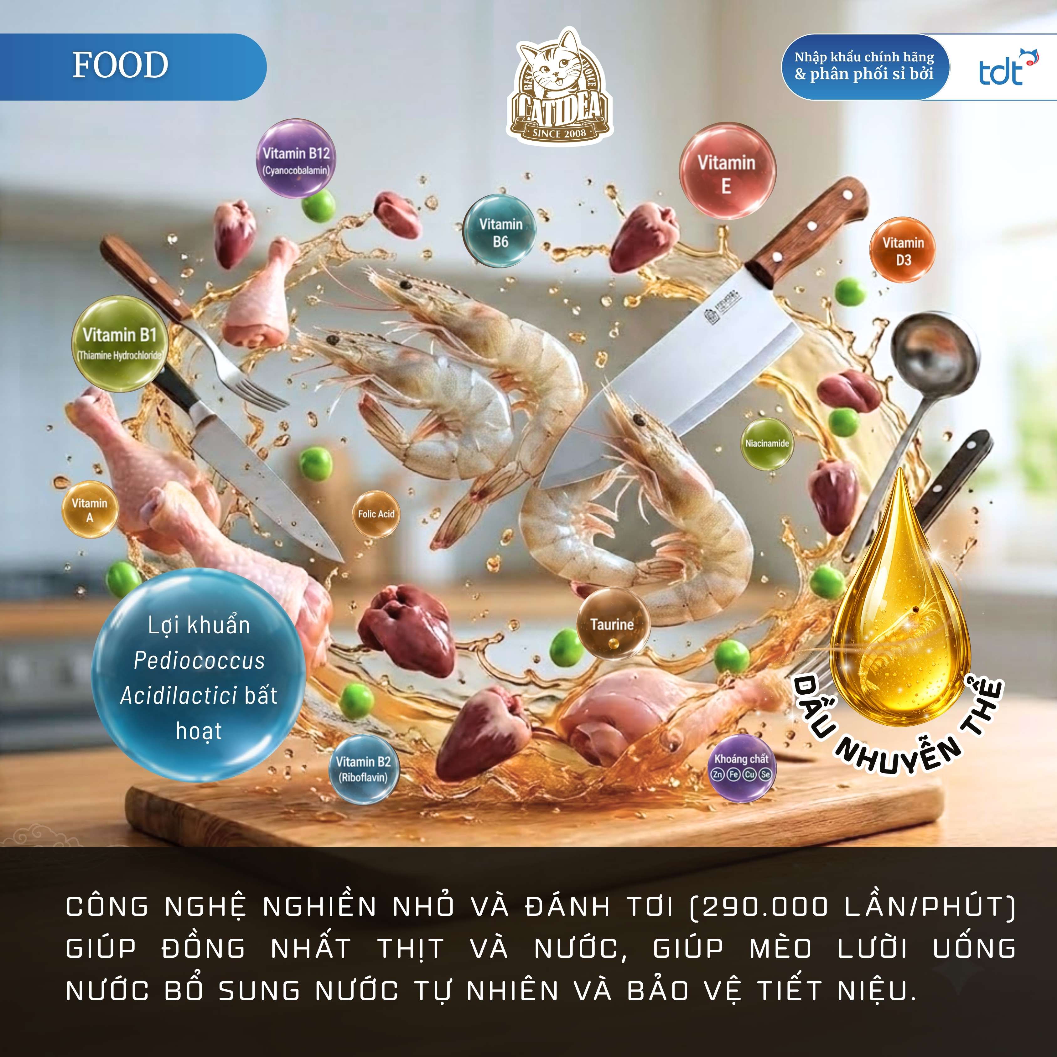 PATE GÓI CATIDEA 35G_TÔM + ĐẬU HÀ LAN + DẦU NHUYỄN THỂ