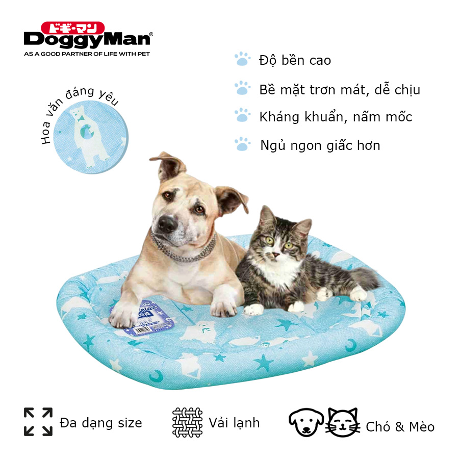 Vải lạnh - Nệm giường gấu trắng