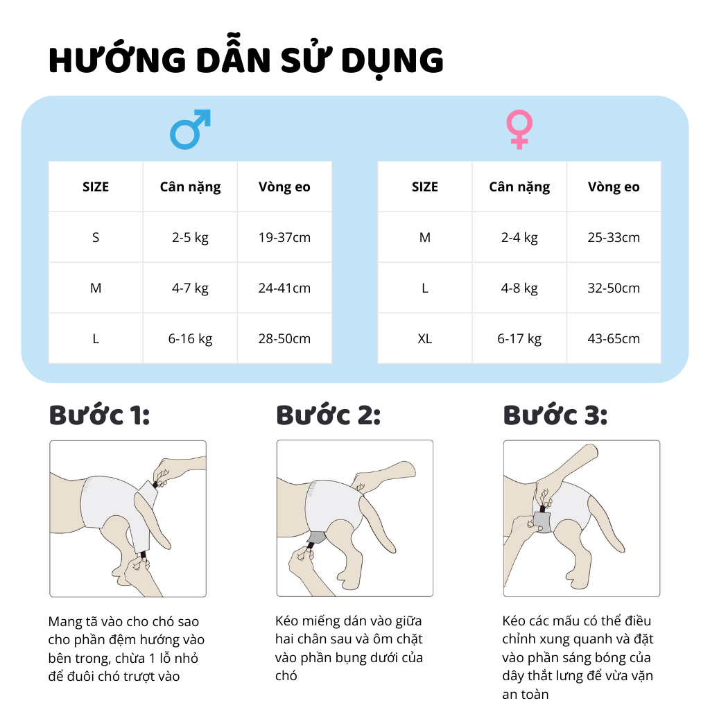 Tã lót mặc cho Chó/Mèo FOFOS