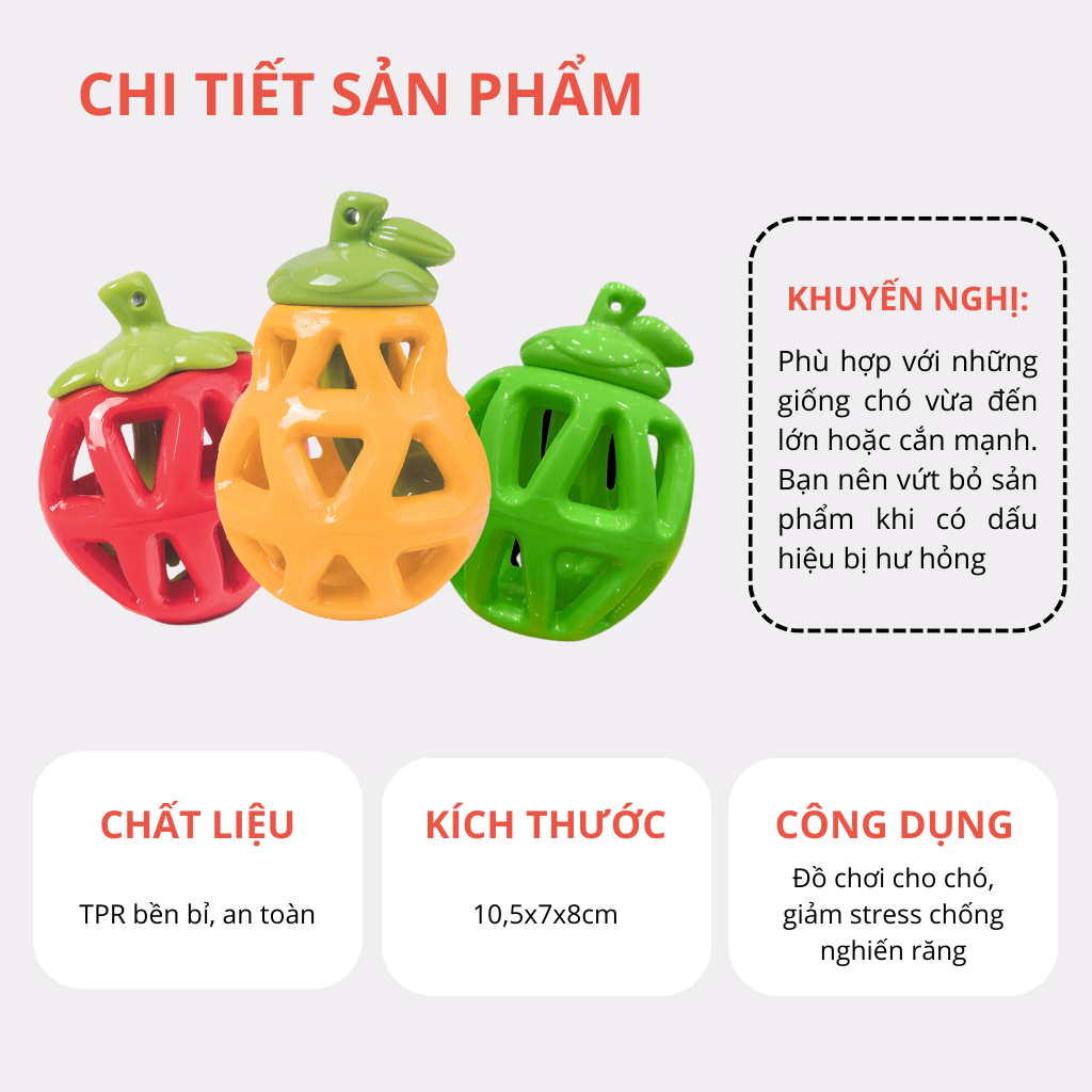 Đồ chơi cắn gặm đựng đồ ăn hình quả lê FOFOS