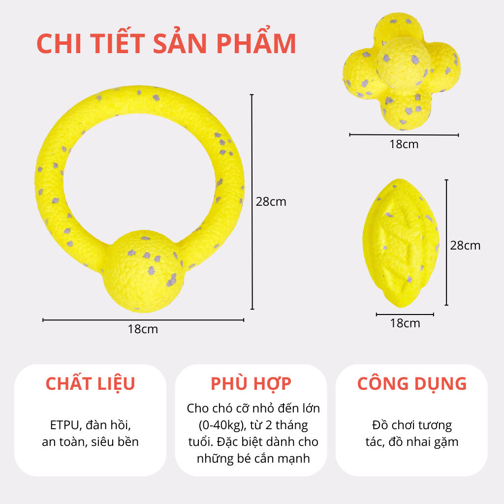 Đồ chơi vòng kéo co cho chó FOFOS