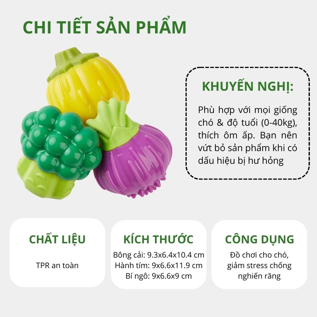 Đồ chơi cắn gặm cho chó hình bí đỏ FOFOS