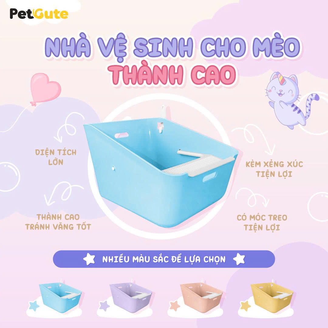 Nhà vệ sinh cho mèo thành cao