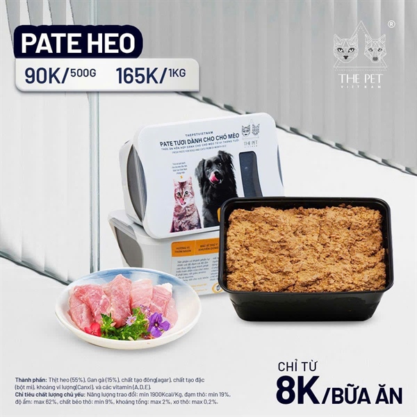 The Pet Pate heo (Pork and liver) hộp 1kg