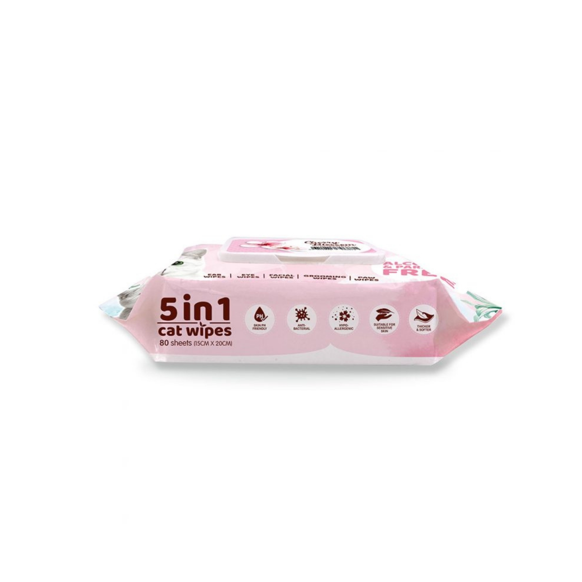 Khăn ướt kháng khuẩn cho mèo Kit Cat - Hương Anh Đào