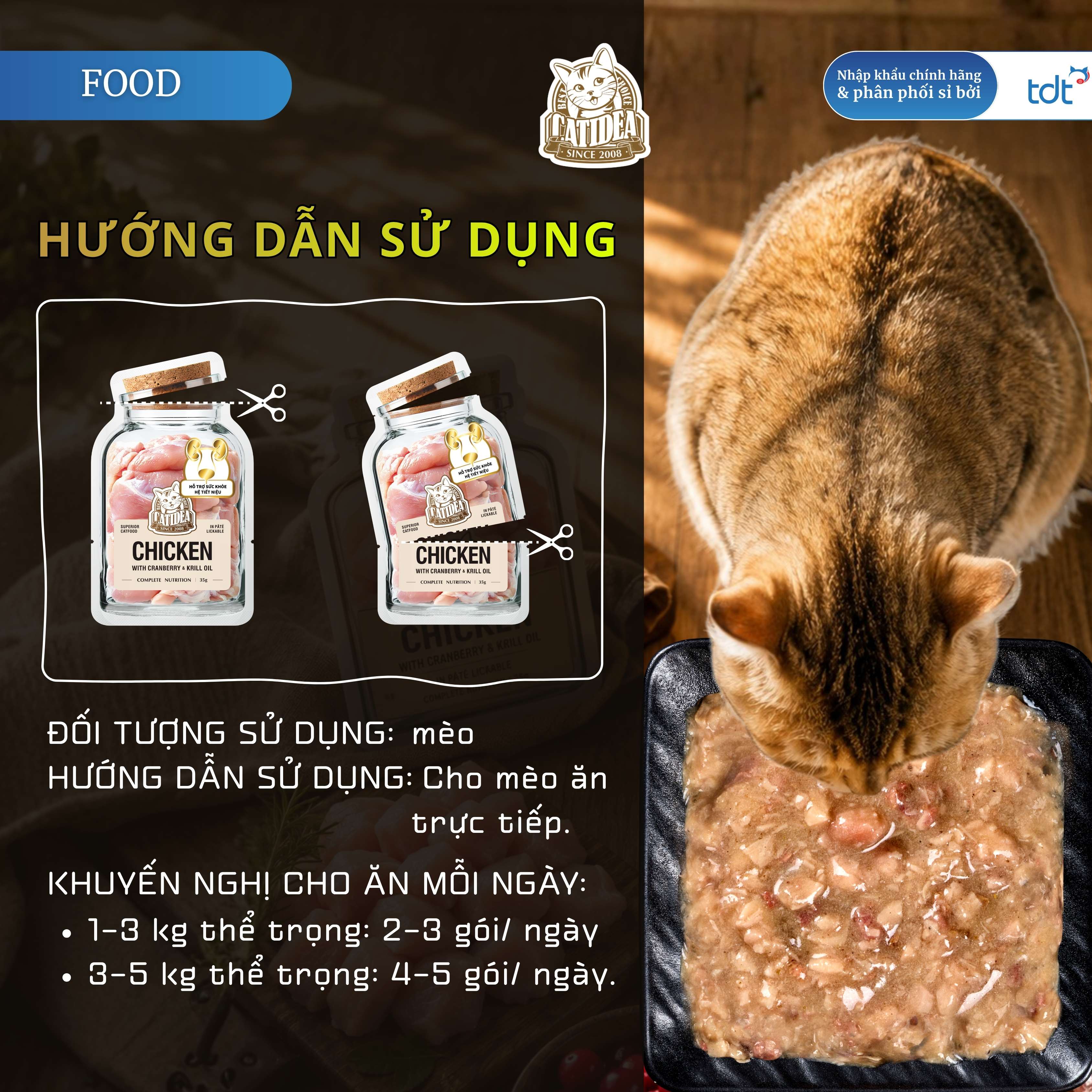 PATE GÓI CATIDEA 35G_CÁ NGỪ + VIỆT QUẤT + DẦU NHUYỄN THỂ