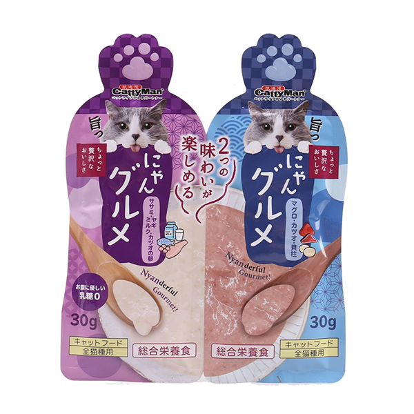 Súp thưởng cho mèo CattyMan mix vị - Gà・Sữa Dê・Trứng Cá / Cá Ngừ・Cá Thu・Sò Điệp