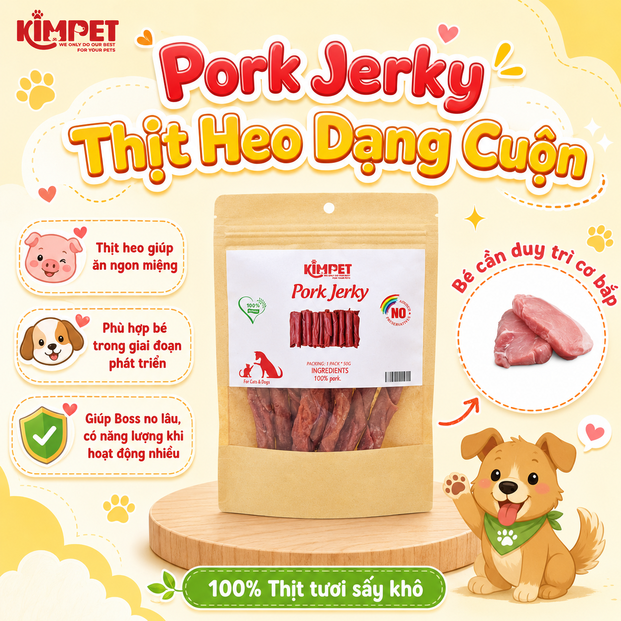 Jerky heo Kim Pet 50g