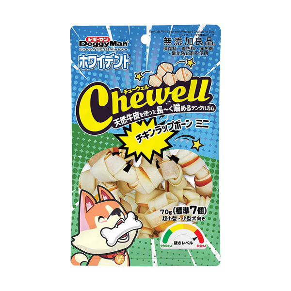 Xương da bò kẹp thịt gà mini cho chó DoggyMan 70g