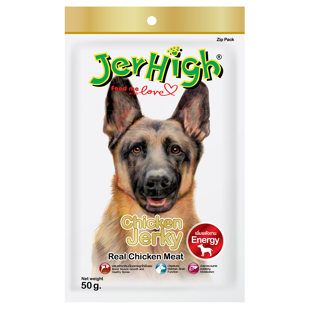 Bánh thưởng cho chó vị Thịt Gà JerHigh Chicken Jerky 50g