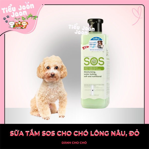 Sữa tắm SOS xanh lá làm mềm mượt lông cho chó 530ml