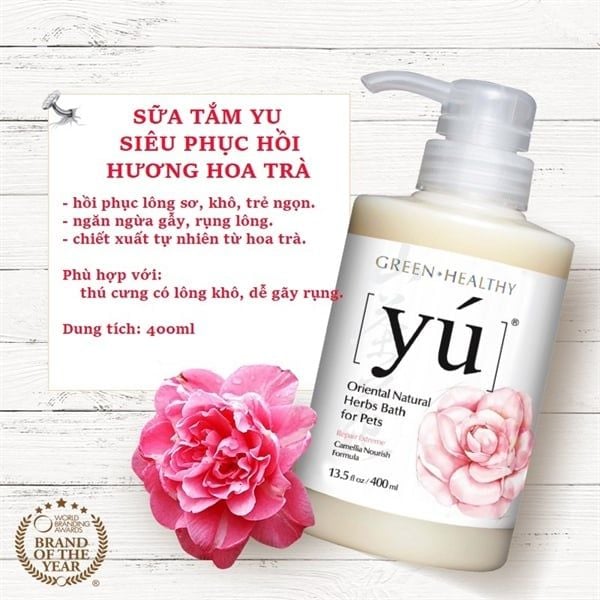 Dầu tắm Yú cho chó mèo 400ml
