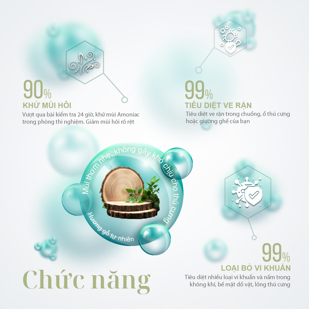 Bình xịt khử mùi diệt khuẩn dành cho thú cưng PetQ - Hương Gỗ 300ml (Lõi thay)