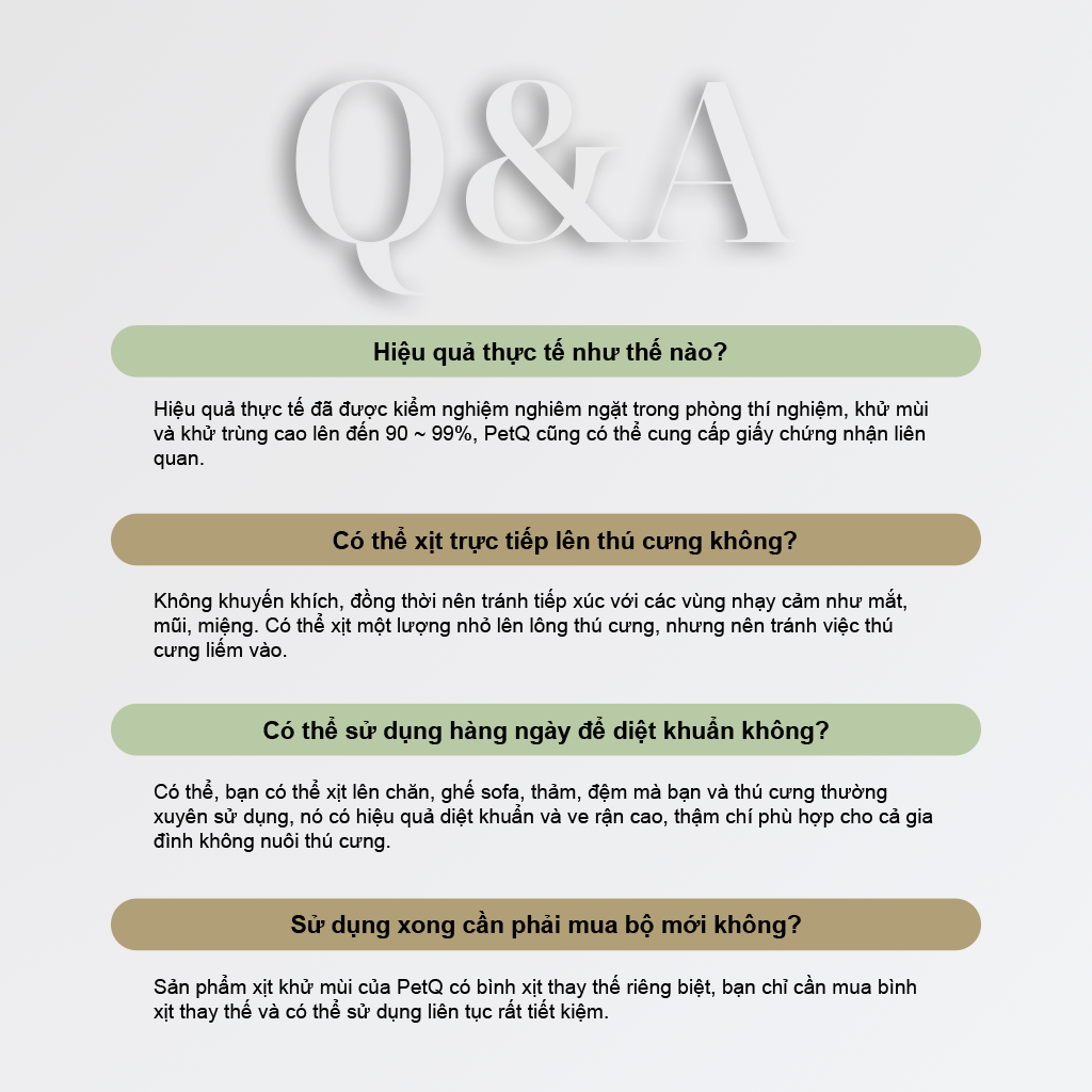 Bình xịt khử mùi diệt khuẩn dành cho thú cưng PetQ - Hương Gỗ 300ml (Lõi thay)