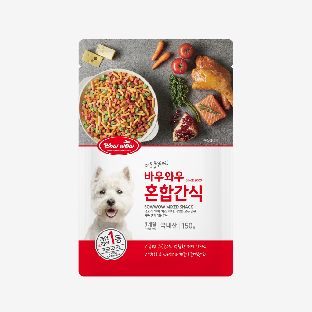 Snack hỗn hợp cho chó Bow Wow 150g