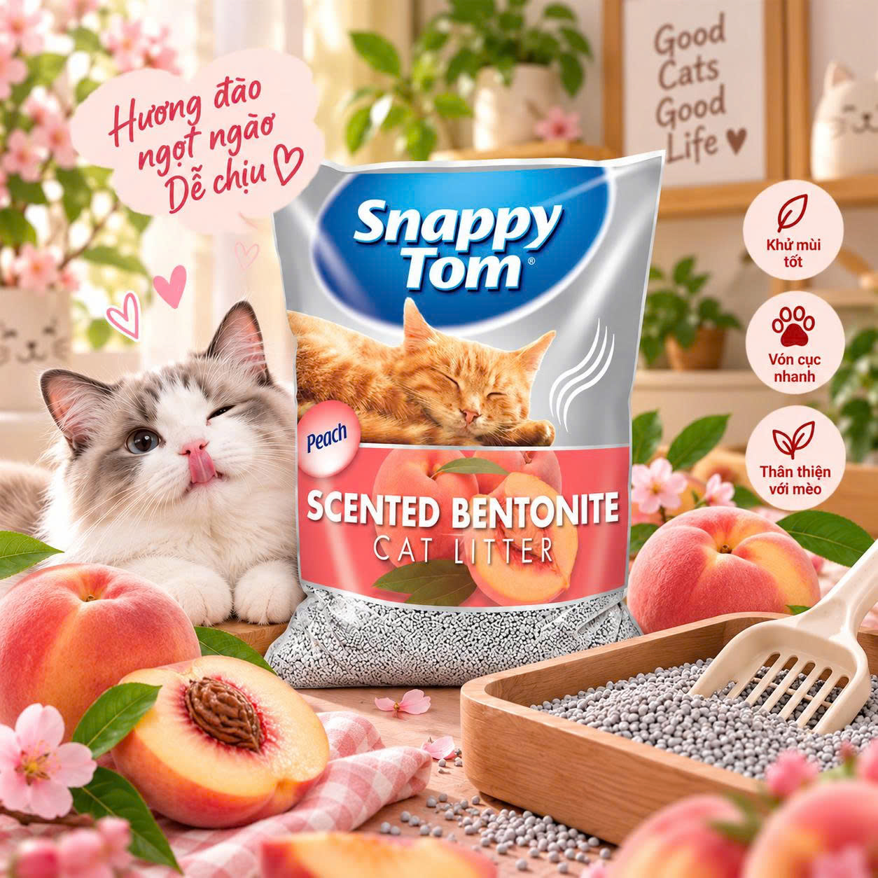 Cát vệ sinh Snappy Tom Cat Litter - All Scents 5L