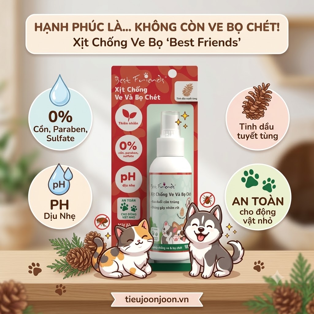 Xịt chống ve và bọ chét Best Friends 100ml
