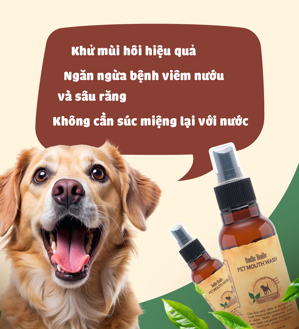 Xịt vệ sinh răng miệng cho chó Budle'Budle 120ml
