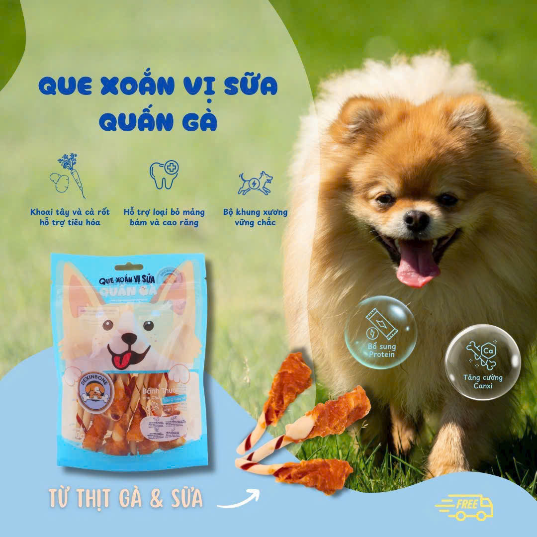 Bánh Thưởng Cho Chó Dexinbone Hỗ Trợ Sạch Răng