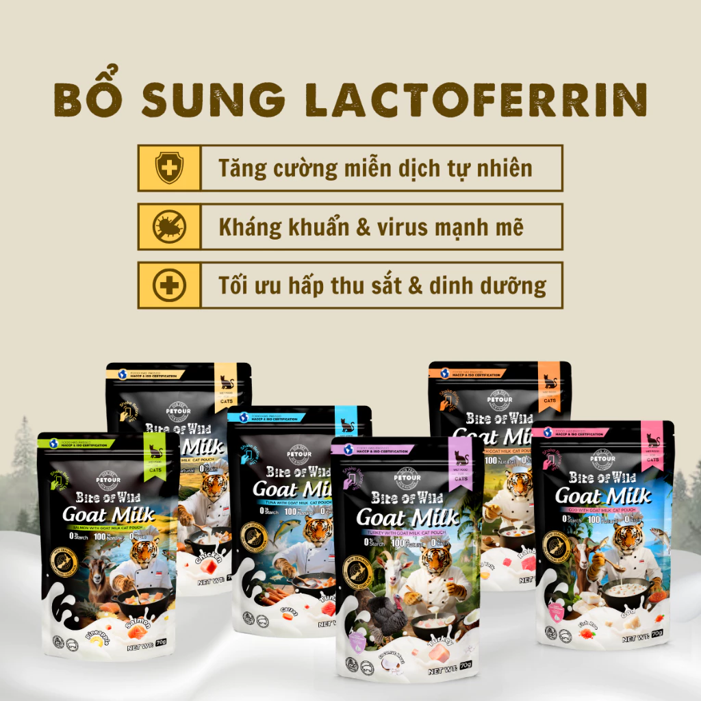 Pate sữa dê cho mèo Bite Of Wild 70g