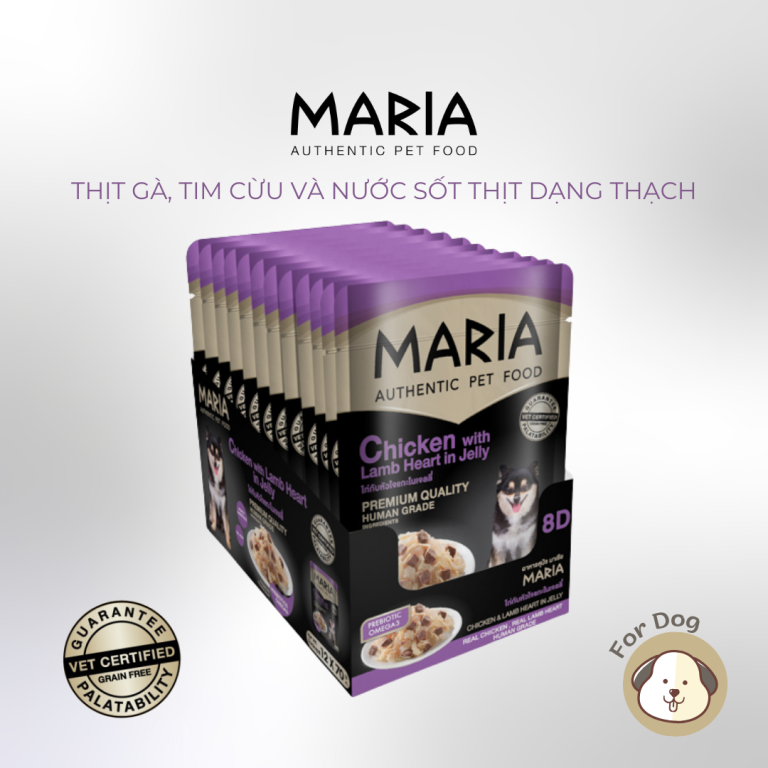 Pate chó Maria vị Gà và Thịt Cừu dạng thạch 70g