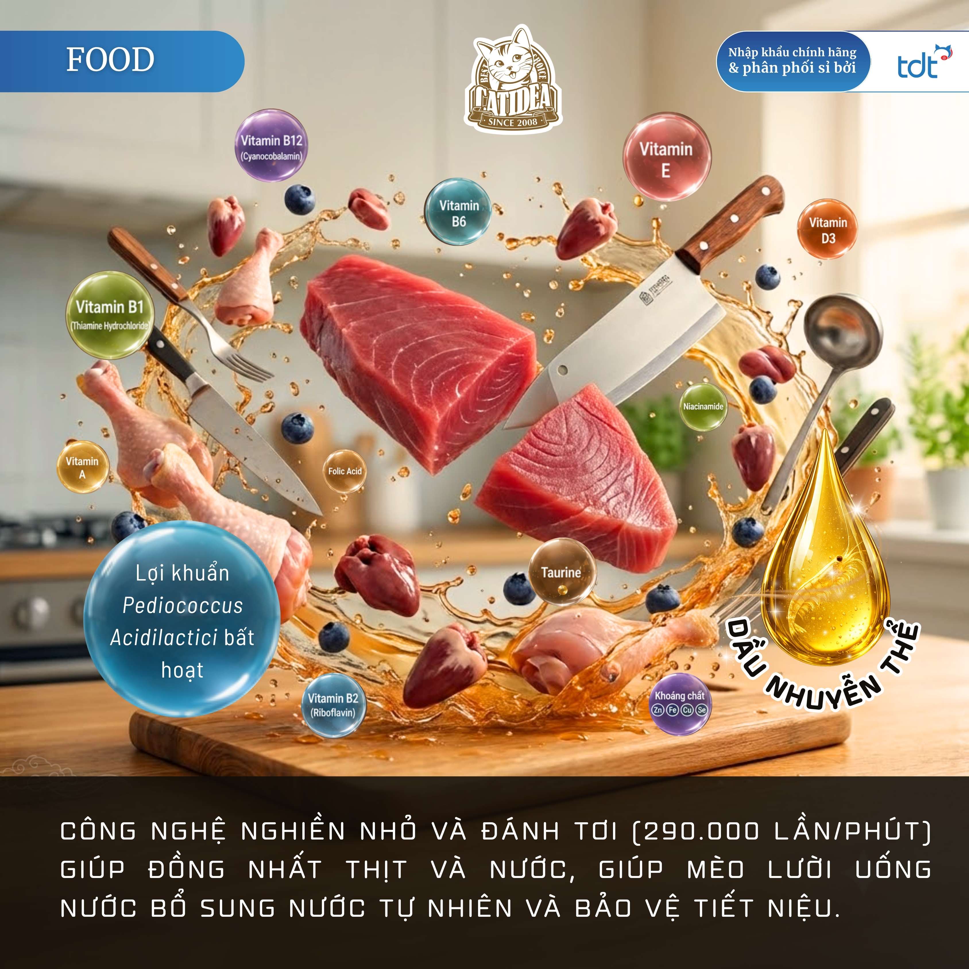 PATE GÓI CATIDEA 35G_CÁ NGỪ + VIỆT QUẤT + DẦU NHUYỄN THỂ
