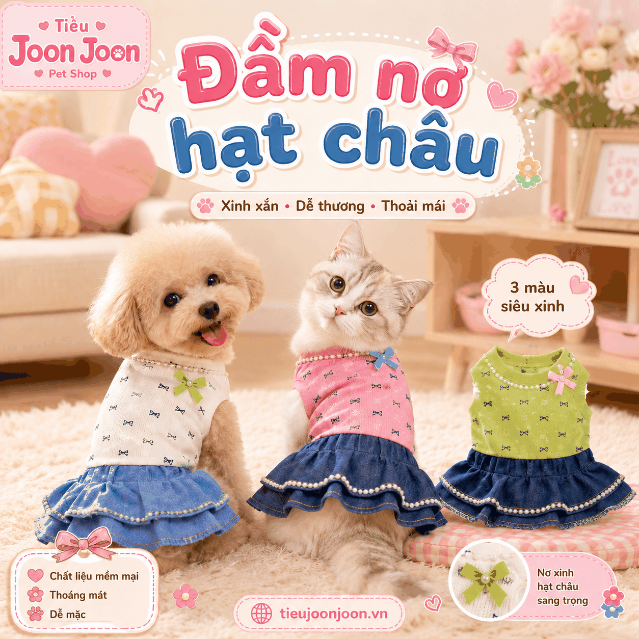 Đầm nơ hạt châu
