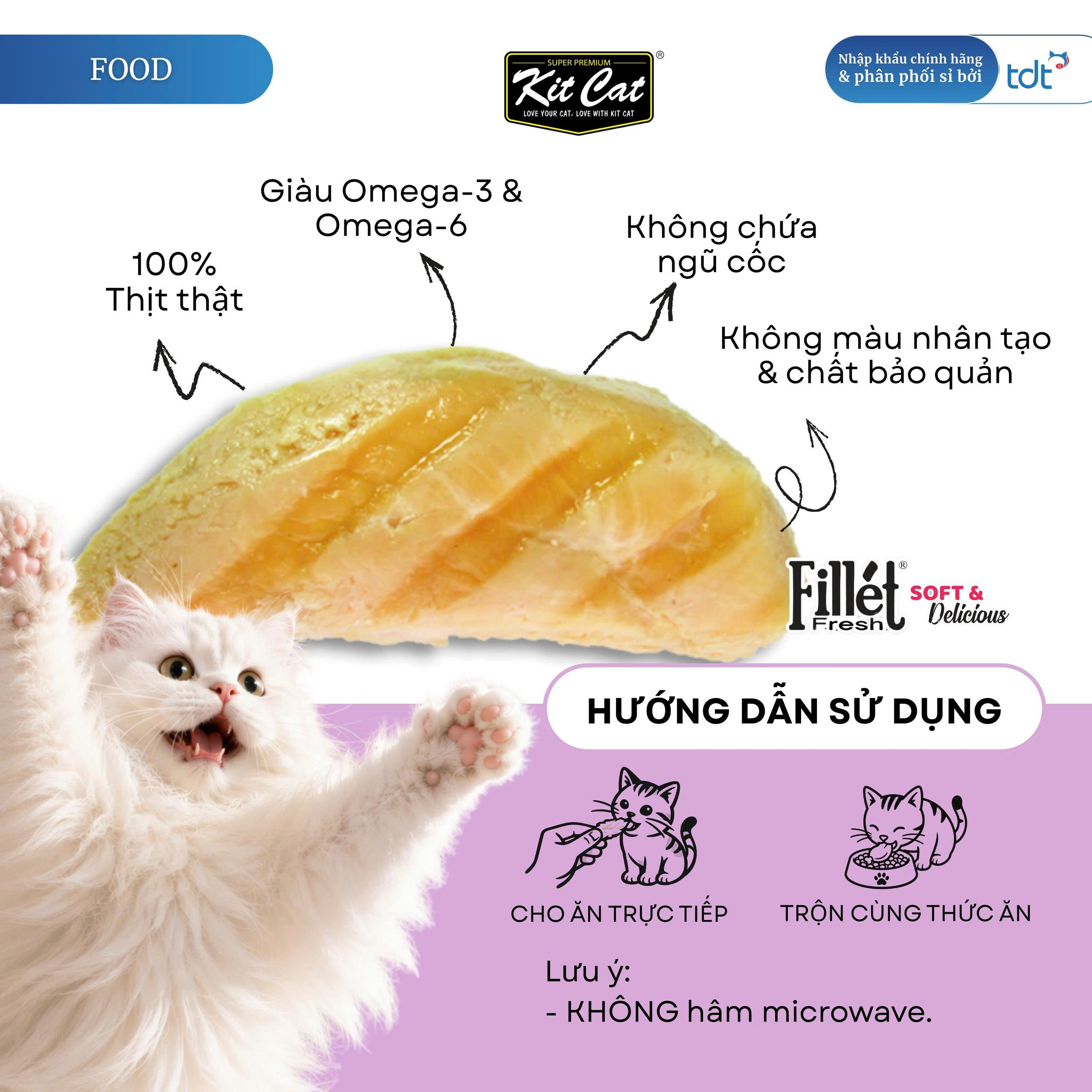 Phi lê gà nướng 30g - Kit Cat Tím