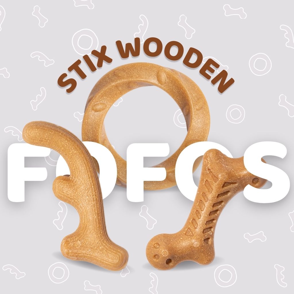 Đồ chơi cắn gặm cho chó hình vòng tròn gỗ FOFOS