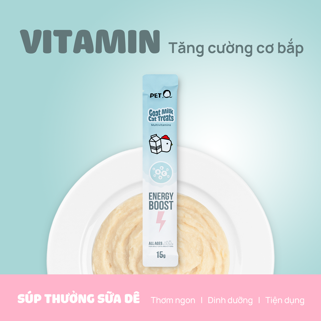 Súp thưởng Sữa Dê PetQ vị Vitamin 15g