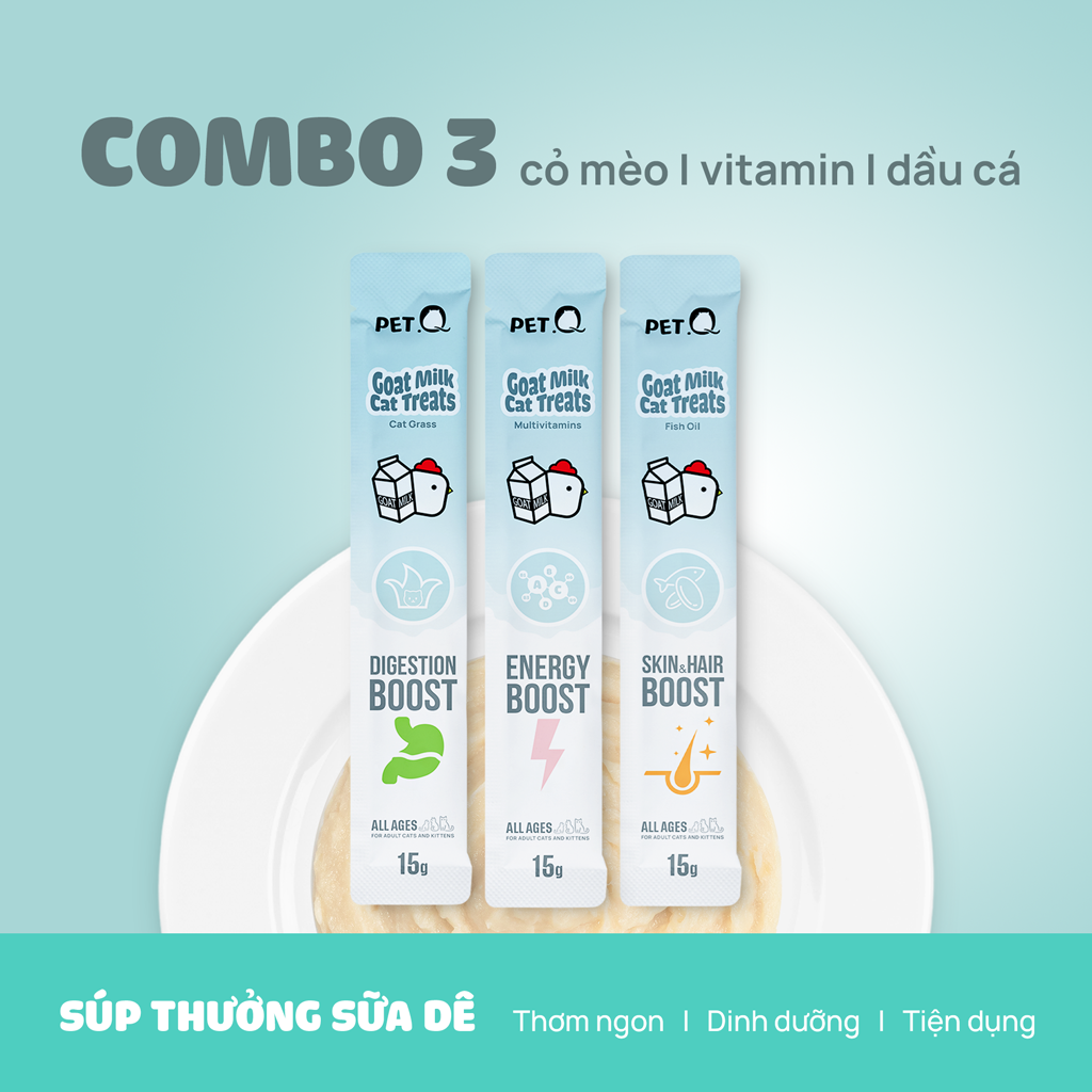 Súp thưởng Sữa Dê PetQ vị Vitamin 15g