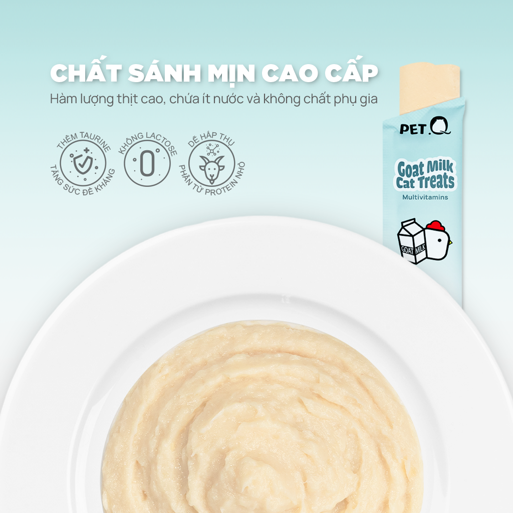 Súp thưởng Sữa Dê PetQ vị Vitamin 15g