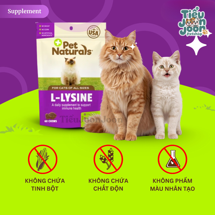 Viên nhai bổ sung L-Lysine cho Mèo (60 viên)