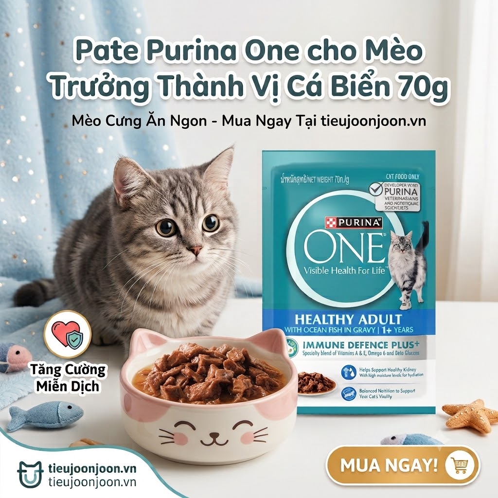 Pate Purina One cho Mèo Trưởng Thành Vị Cá Biển 70g