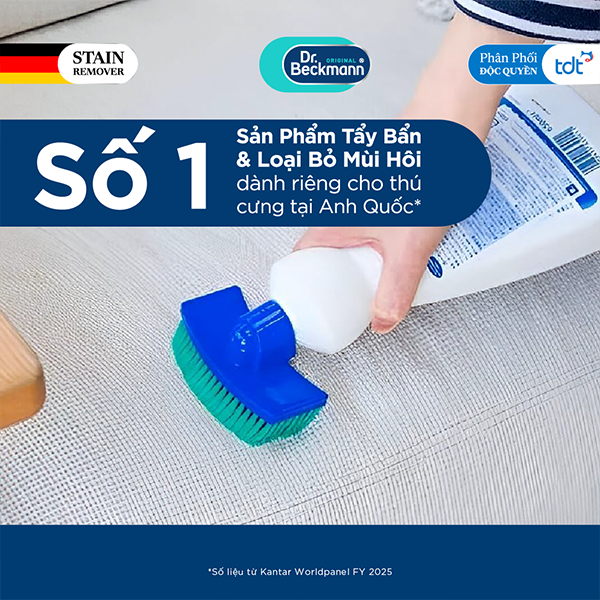 DUNG DỊCH TẨY VẾT BẨN VÀ KHỬ MÙI THÚ CƯNG DR. BECKMANN 650ml