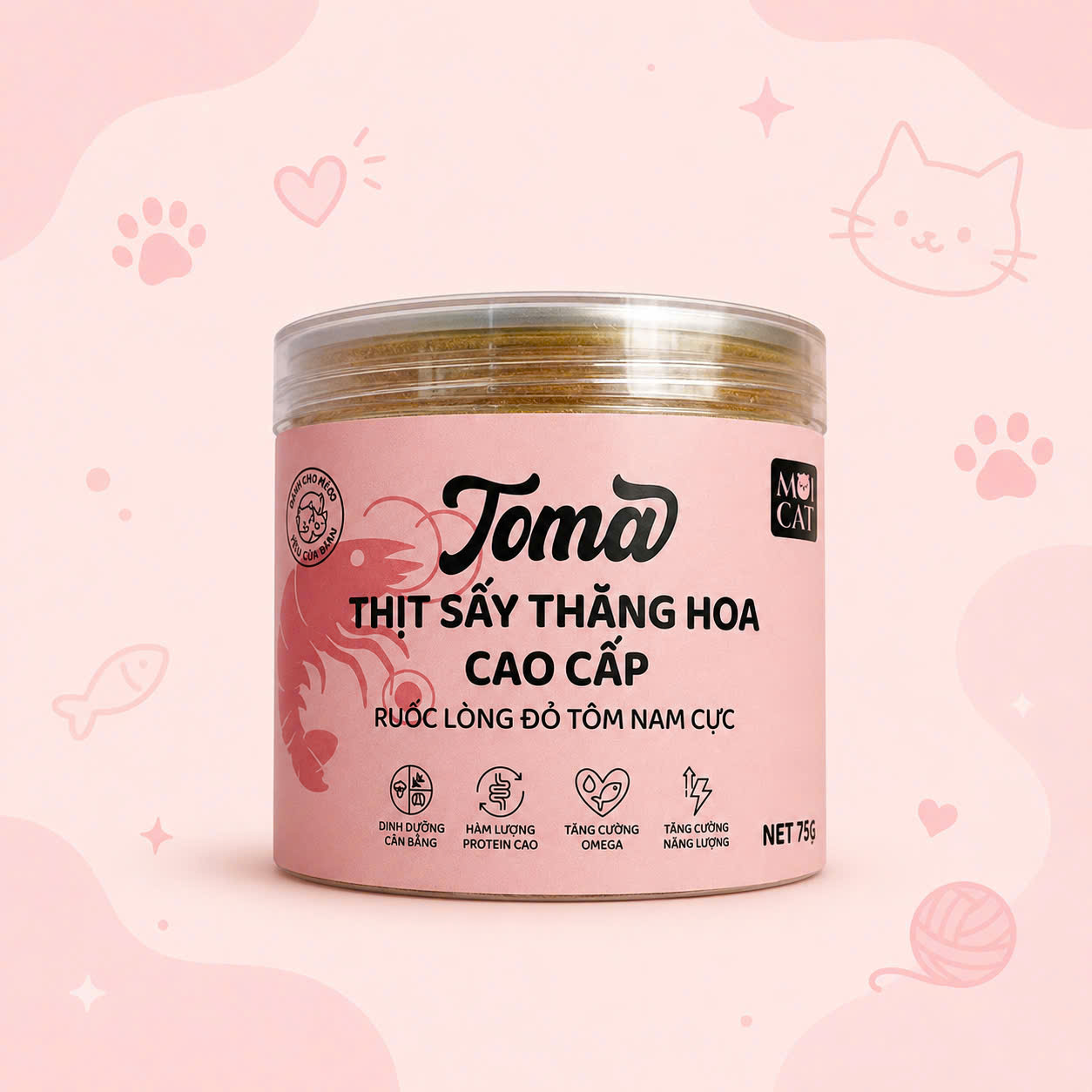 Ruốc lòng đỏ tôm nam cực Toma 75g