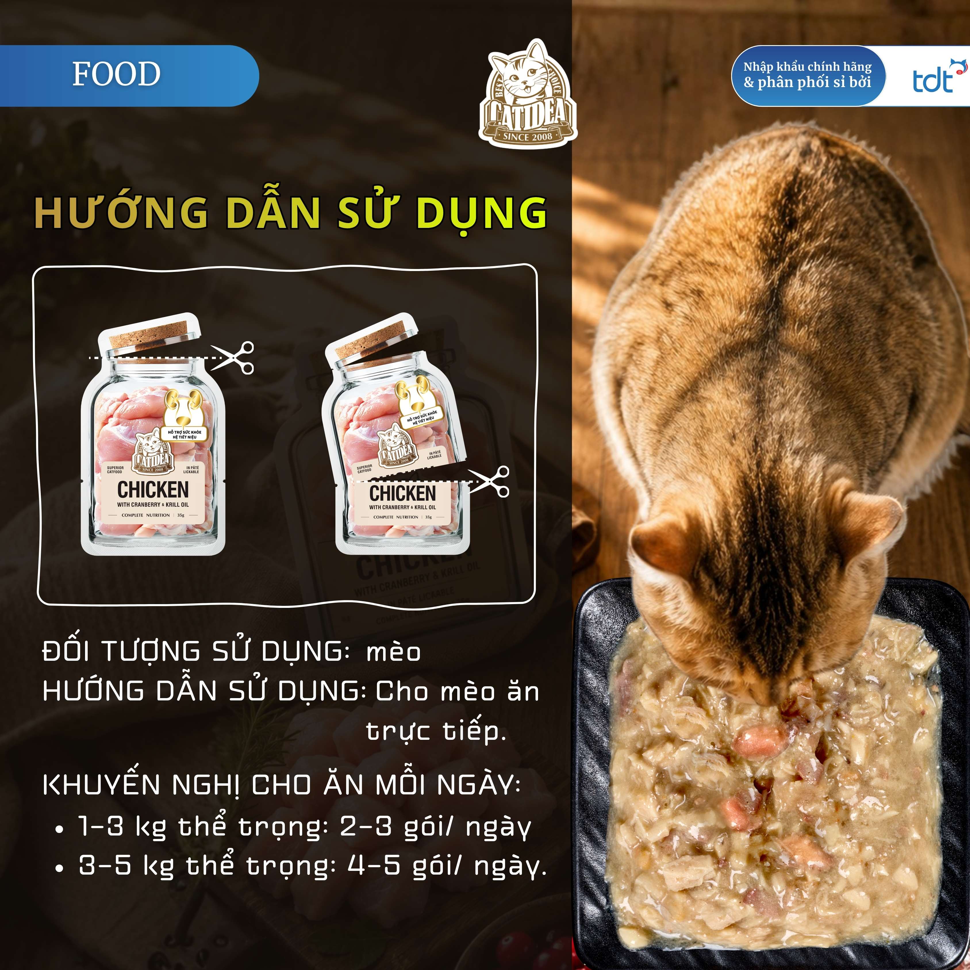 PATE GÓI CATIDEA 35G_TÔM + ĐẬU HÀ LAN + DẦU NHUYỄN THỂ