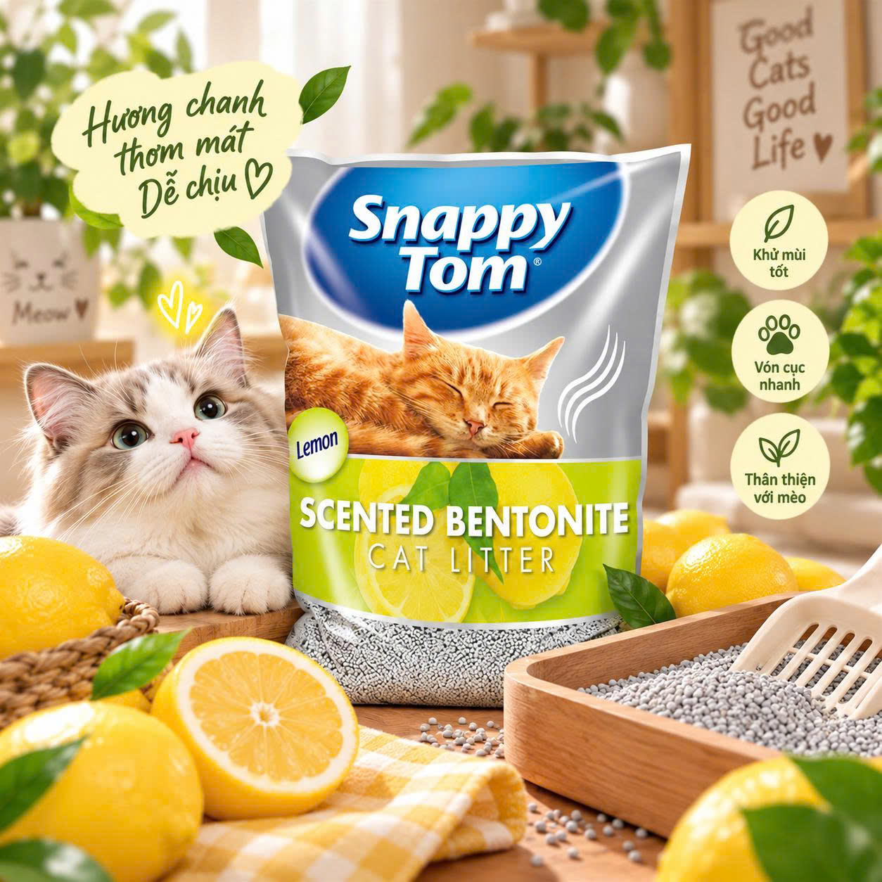 Cát vệ sinh Snappy Tom Cat Litter - All Scents 5L