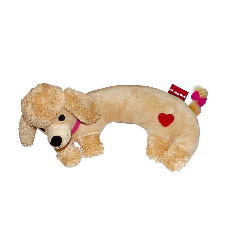 Gối dài cho chó cưng hình Chó - Kem