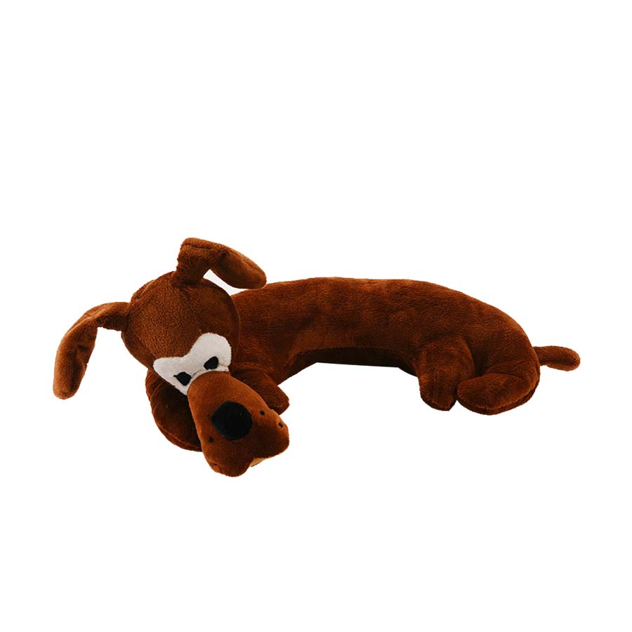 Gối dài cho chó cưng hình Chó - Nâu