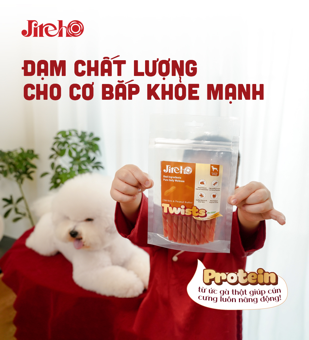 Que xoắn Thịt gà & Bơ đậu phộng 110g