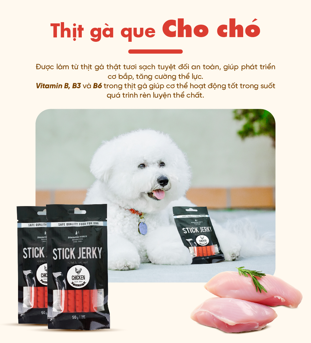 Thịt que cho chó Bow Wow 50g