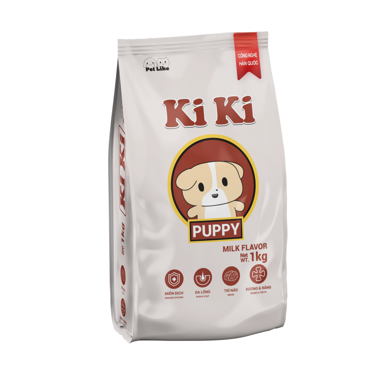 Thức Ăn Hạt KiKi Cho Chó Con (Vị Sữa) 1kg