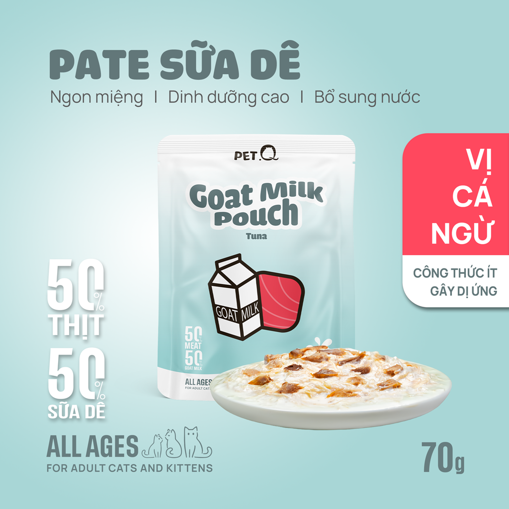 Pate Sữa Dê PetQ Vị Cá Ngừ 70g