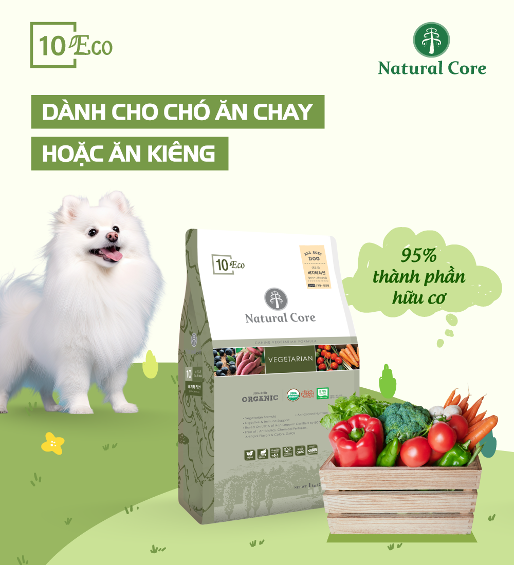 Thức ăn Chay cho Chó ECO10 Natural Core 1kg